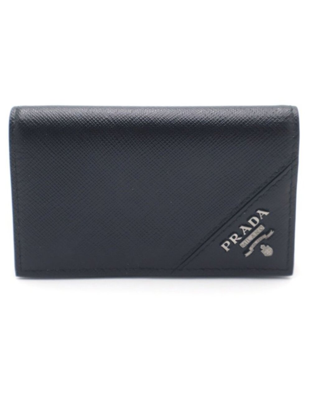 Prada Card Case Business Holder Saffiano Black - Picture 1 of 6